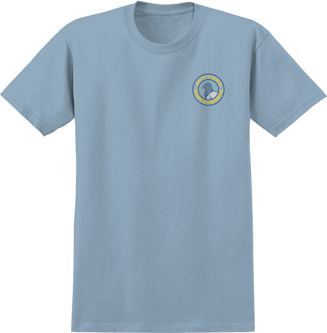 ANTIHERO T-SHIRT PIGEON ROUND LIGHT BLUE