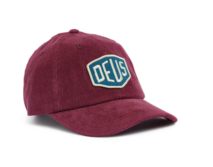 DEUS SHIELD CORD DAD CAP BURGUNDY