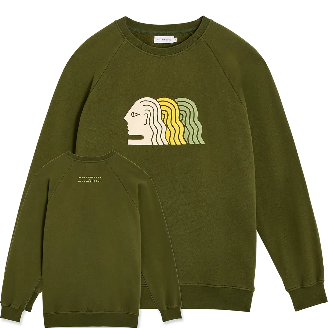Sweat-shirt Bask In The Sun Profiles Olive