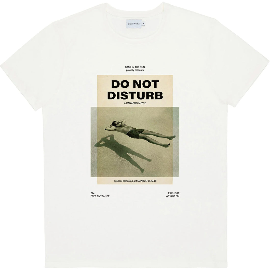 T-Shirt Bask In The Sun Natural Do Not Disturb White