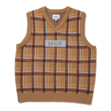 HUF PULL WO LOGO SWEATER VEST OLIVE