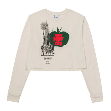 HUF T-SHIRT WO THE CITY CROP OFF WHITE