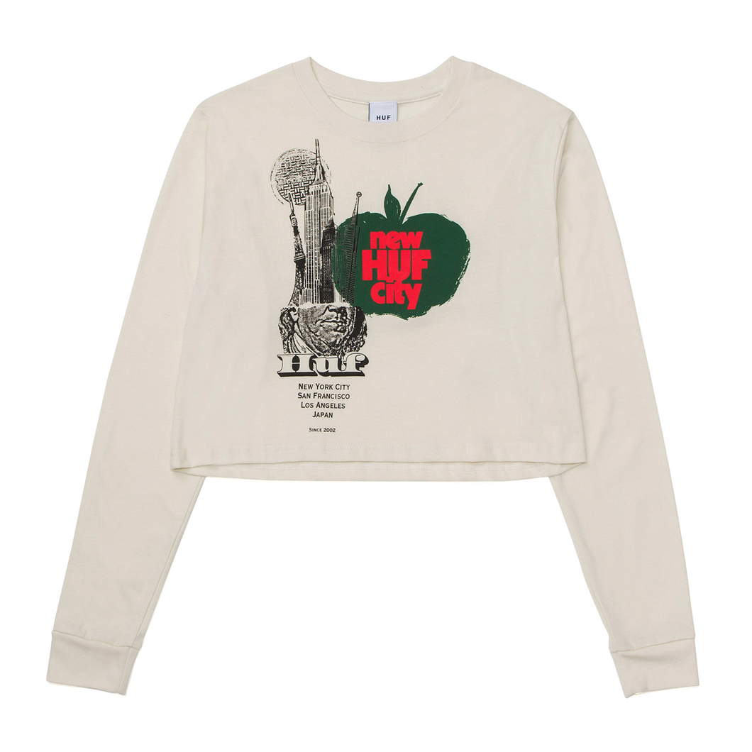 HUF T-SHIRT WO THE CITY CROP OFF WHITE