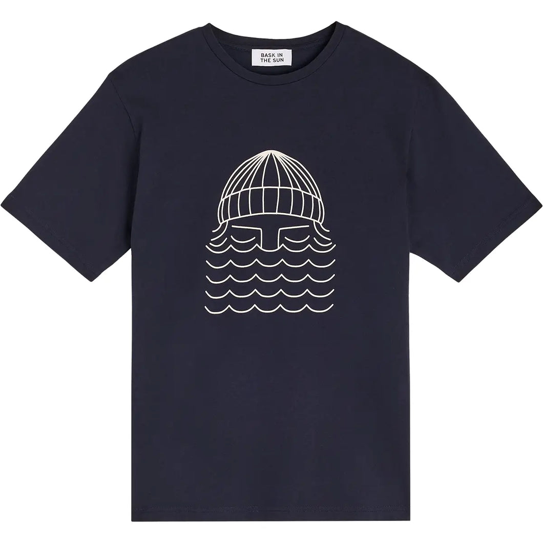 T-Shirt Bask In The Sun To The Sea Navy