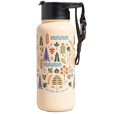 UNITED BY BLUE INSULATED STEEL BOTTLE 32 OZ funky forest