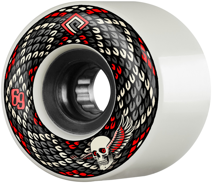 POWELL PERALTA WHEELS (JEU DE 4) SNAKES WHITE