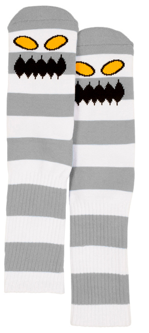 TOY MACHINE SOCKS MONSTER BIG STRIPE GREY
