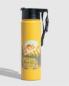 UNITED BY BLUE INSULATED STEEL BOTTLE 22 OZ - pack it out yellow