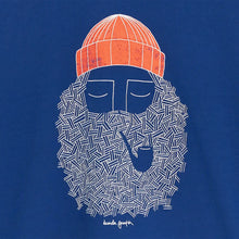 T-Shirt Bask In The Sun Smoking Pipe Cobalt