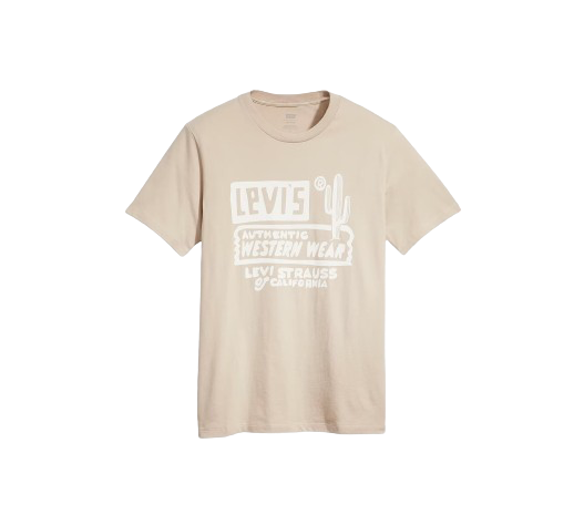 T-SHIRT LEVI'S®  GRAPHIC WESTERN GARMENT DYE FEATHER GRAY CREAM