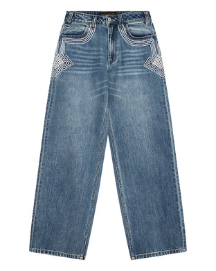Pantalon Deus Femme Bonham Embro Jean Indigo