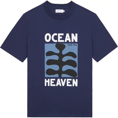 Tee Shirt Bask In The Sun Heaven Navy