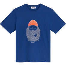 T-Shirt Bask In The Sun Smoking Pipe Cobalt
