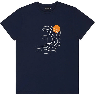 Tee-shirt Bask in the Sun NAVY WAVY FACE