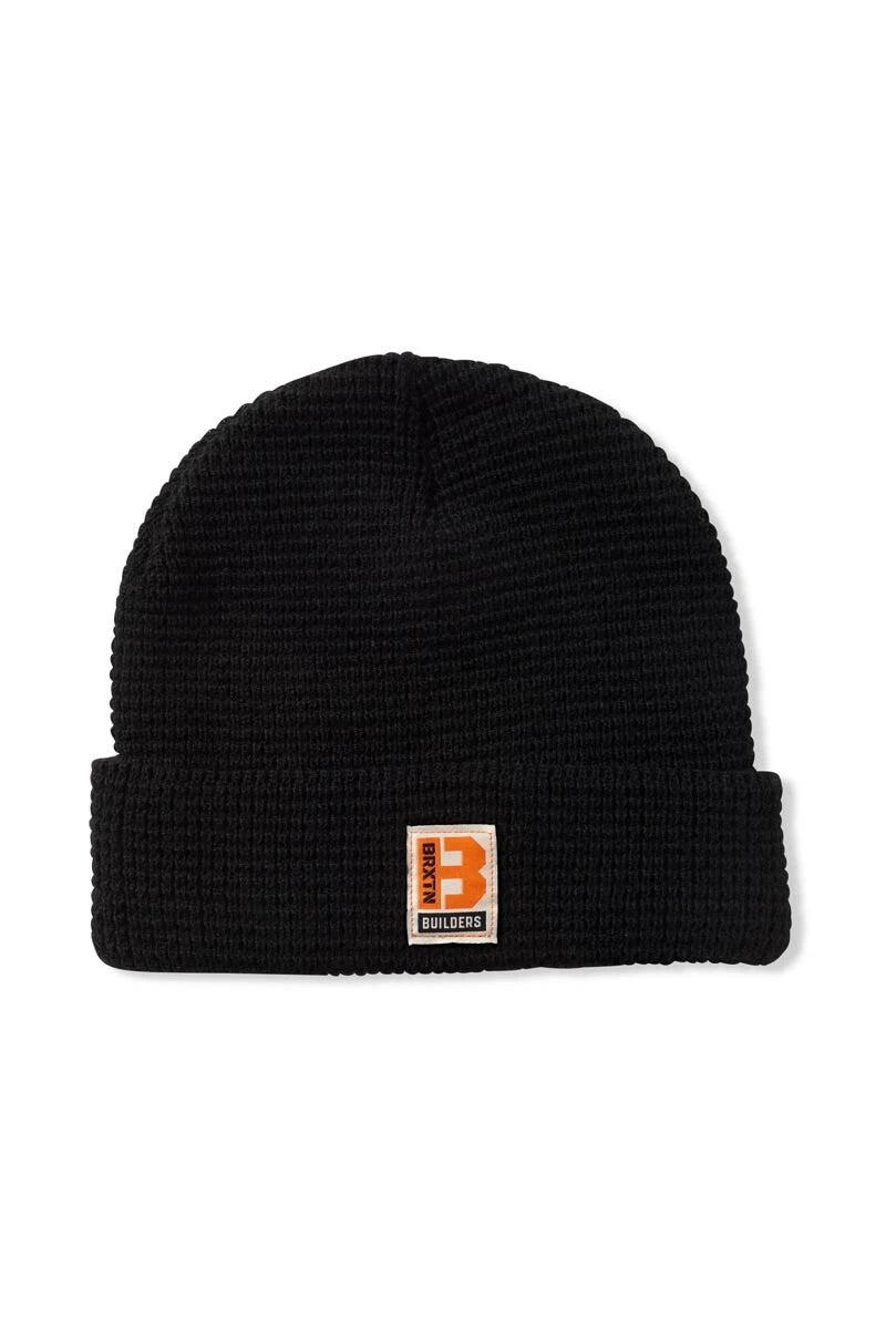 BRIXTON BEANIE BUILDERS WAFFLE KNIT BLACK