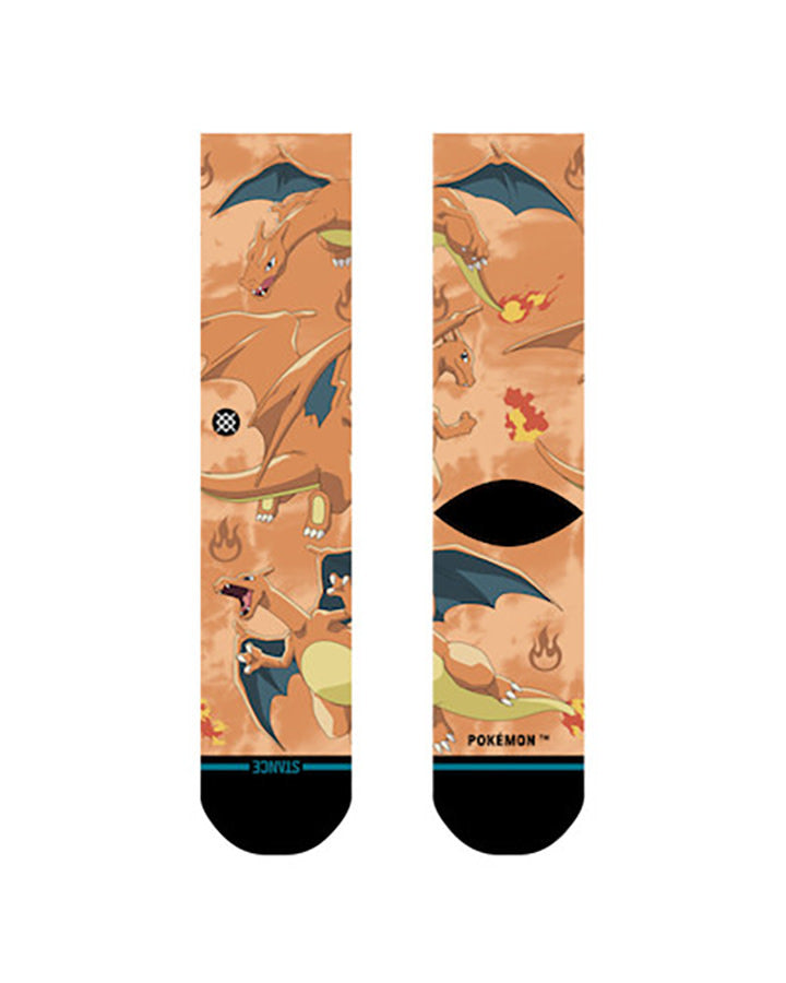 Chaussette Stance Pokemon Charizard Aop Crew Orange