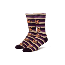 CHAUSSETTES HUF green buddy aubergine