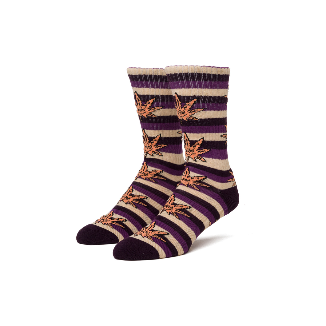 CHAUSSETTES HUF green buddy aubergine