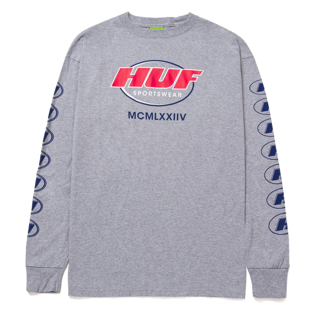 HUF T-SHIRT WARM UP LS ATHLETIC GREY