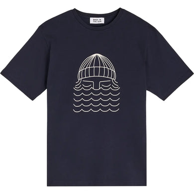 T-Shirt Bask In The Sun To The Sea Navy