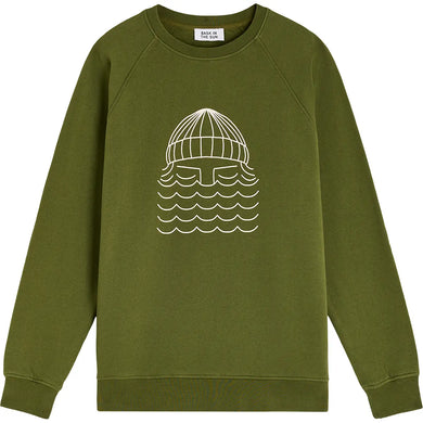 Sweat-Shirt Bask In The Sun To The Sea Olive