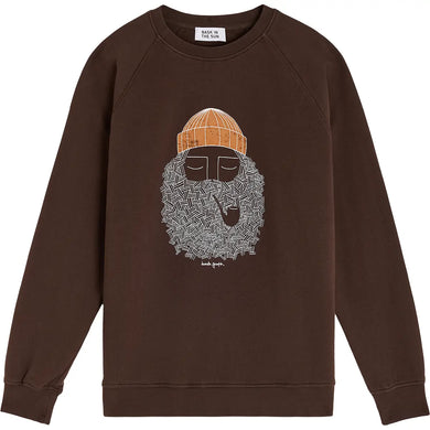 Sweat-shirt Bask In The Sun Smoking Pipe Chocolate