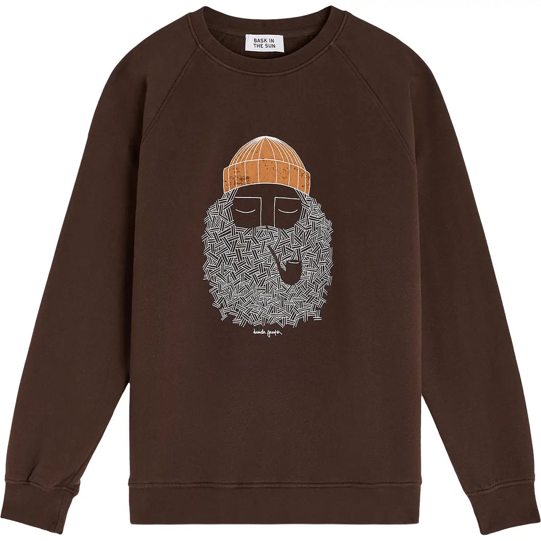 Sweat-shirt Bask In The Sun Smoking Pipe Chocolate