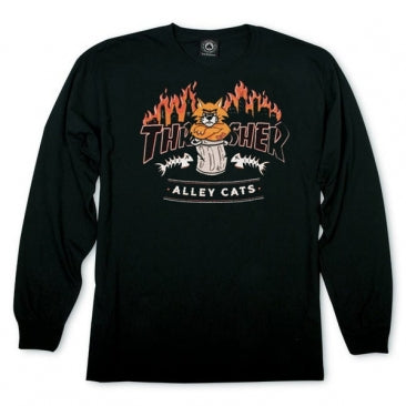 T-Shirt À Manches Longues Thrasher Cat Black