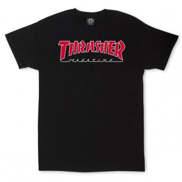 T-Shirt Thrasher Skate Outline Black Red