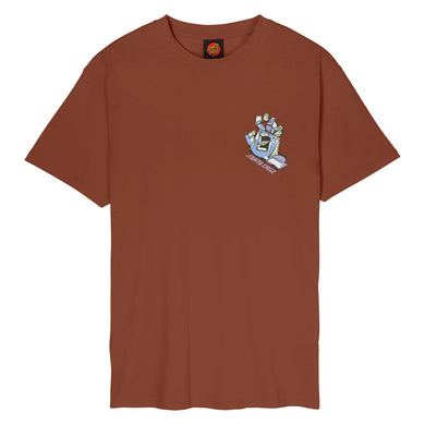 T-Shirt Santa Cruz Screaming Scratched Hand Strip Burnt Sienna