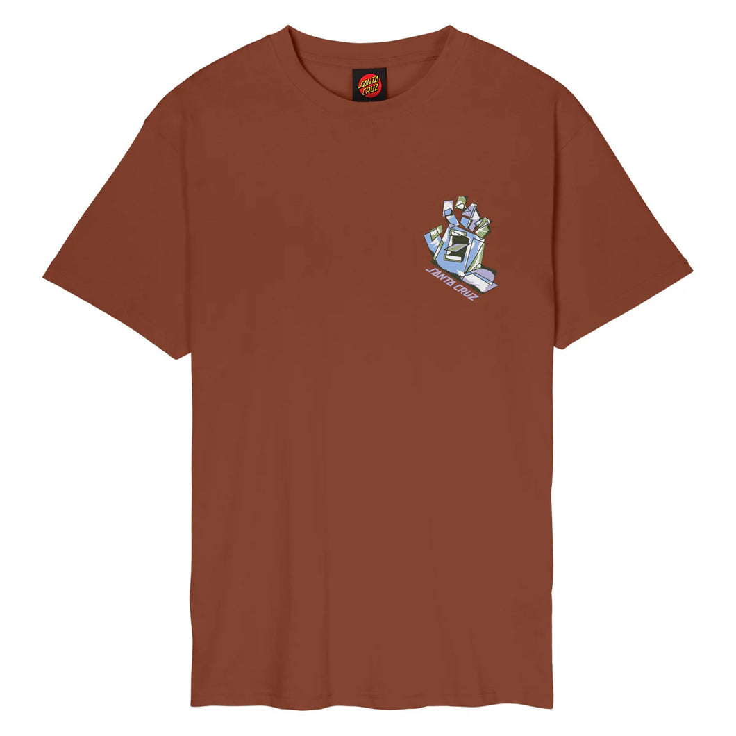 T-Shirt Santa Cruz Screaming Scratched Hand Strip Burnt Sienna