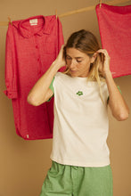 T-Shirt Femme Graine Marée Écru Vert Éclatant