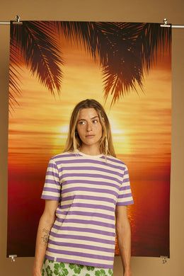 T-Shirt Femme Graine Azur Écru Lavanda Blue