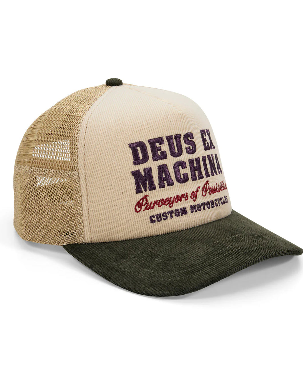 Casquette Deus Gumshoe Cord Trucker Cream