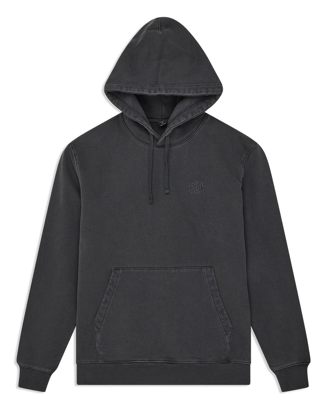 Sweat À Capuche Deus Shield Garment Dyed Black