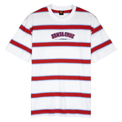 T-SHIRT SANTA CRUZ COLLEGIATE SC STRIPE WHITE