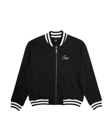 VESTE BOMBER DEUS PATRON FLEECE BLACK BROTHER CREW SKATESHOP SEVRES