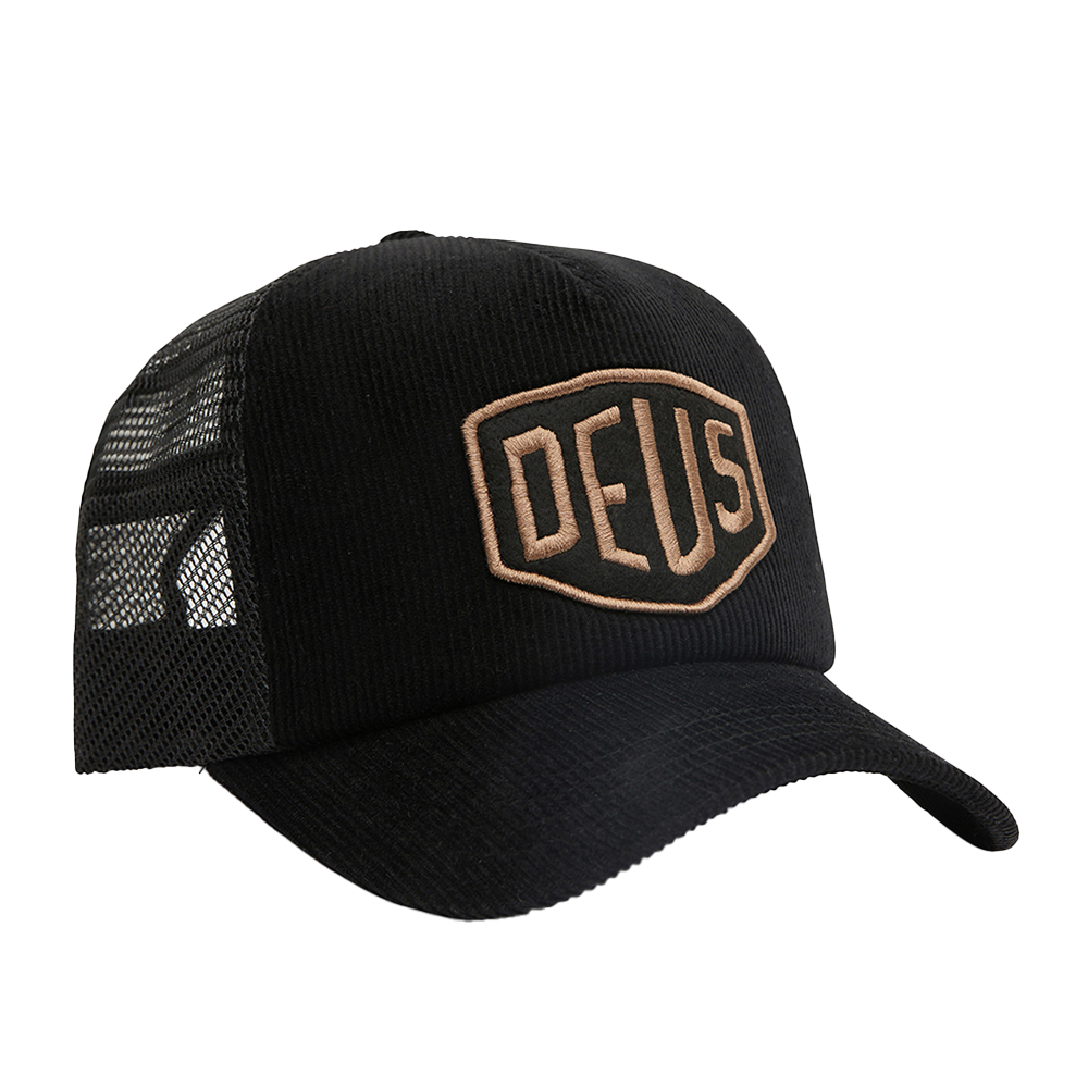 DEUS SHIELD CORD TRUCKER BLACK