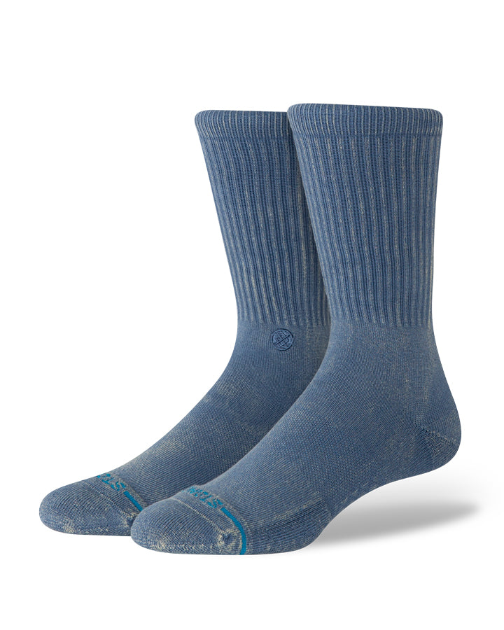 Chaussettes Stance Icon dyed crew sea blue