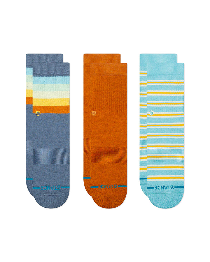 Pack de 3 chaussettes Stance Malibu kids sea blue