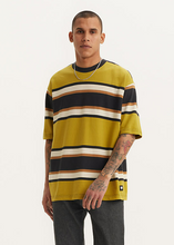 LEVI'S® SKATE MEN'S GRAPHIC BOX TEE -  green sulphur stripe green and brown