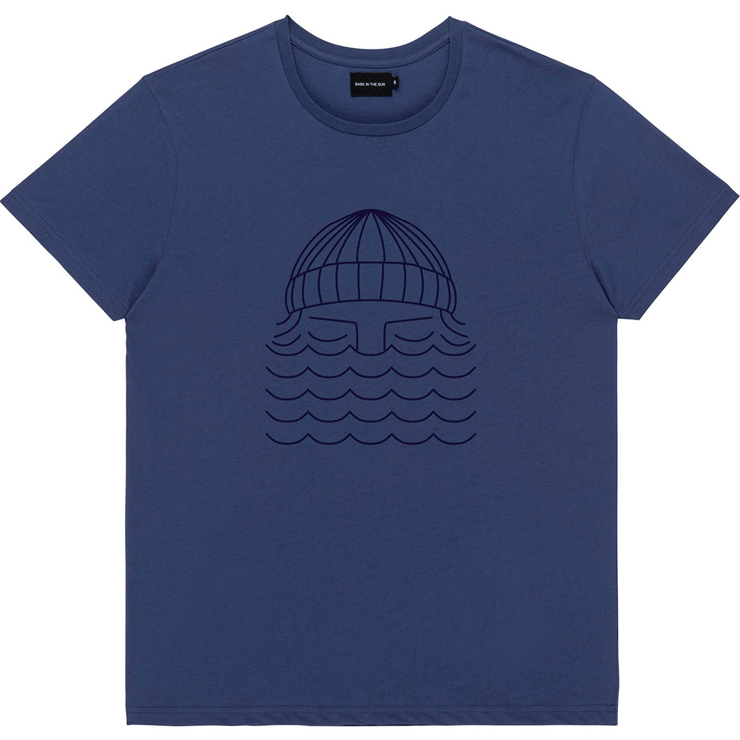 Tee-shirt Bask in the Sun To The Sea washed blue
