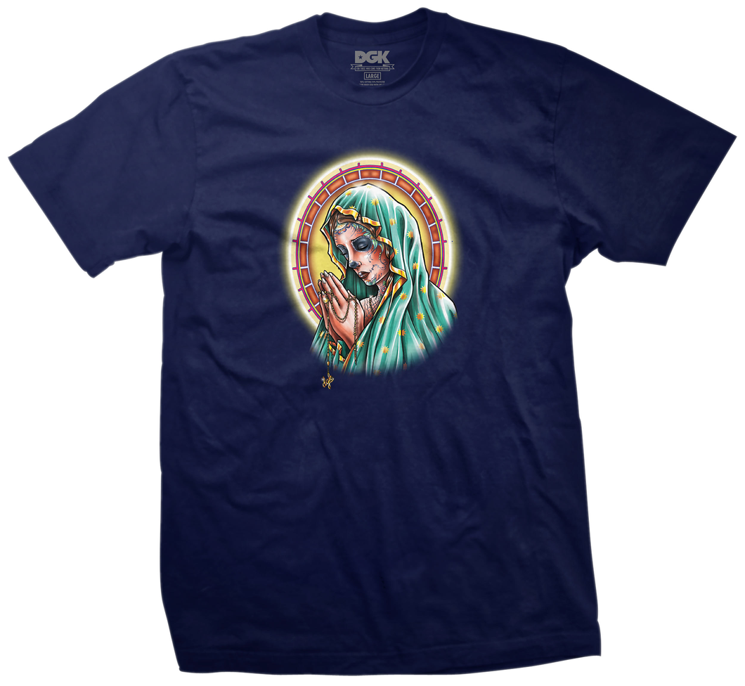 DGK T-SHIRT OUR LADY NAVY