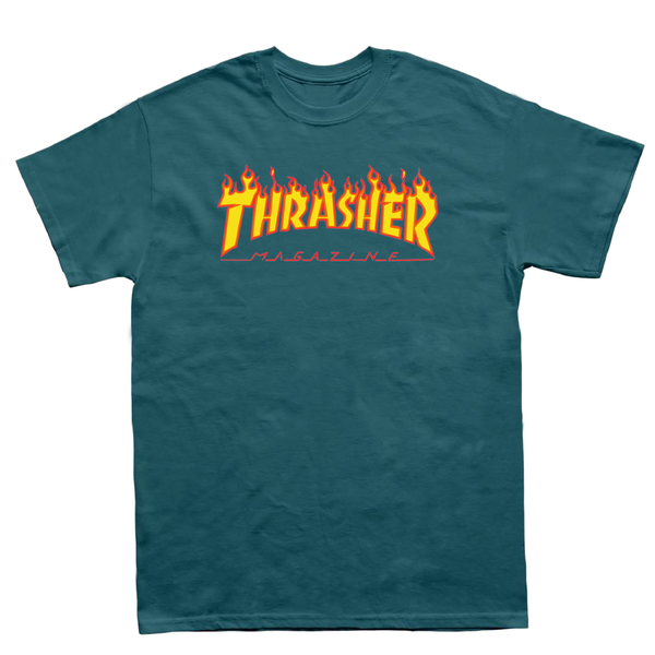 THRASHER T-SHIRT FLAME GALAPAGOS