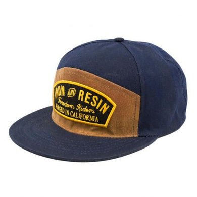 Iron & Resin trapper snapback blue